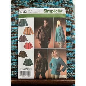 Simplicity Sewing pattern 4082 jacket blazer Size 14 16 18 20 22